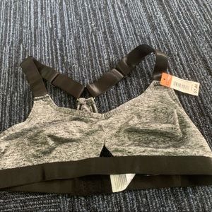 Heather Racerback Bralette XS Grey & Black